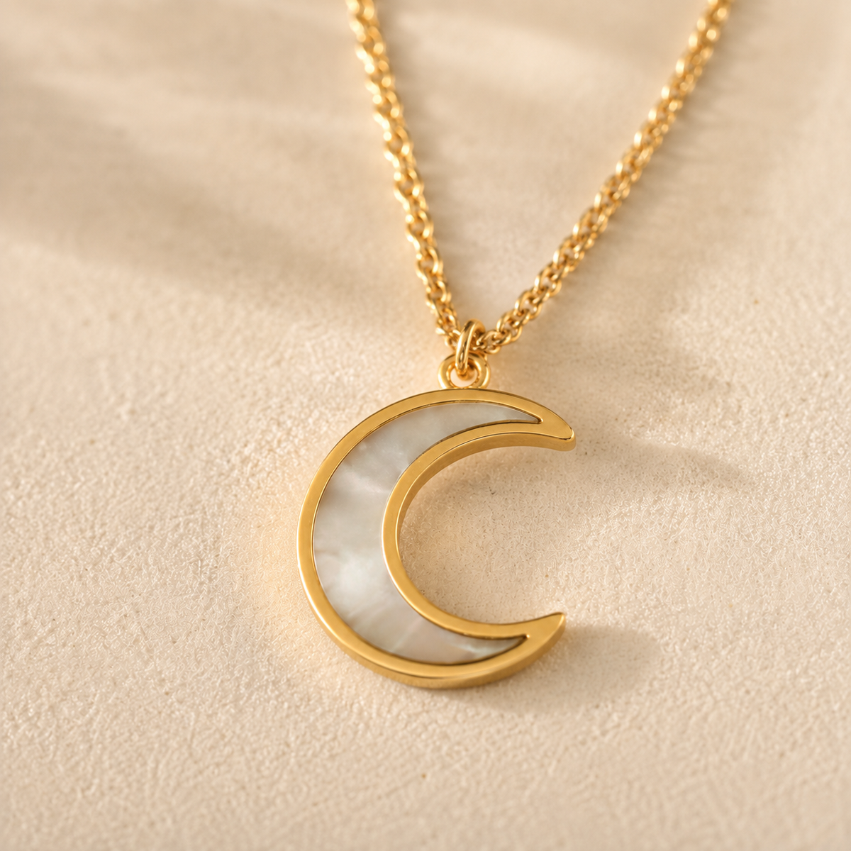 Close-up of the structure and finish of Astral Descent Necklace