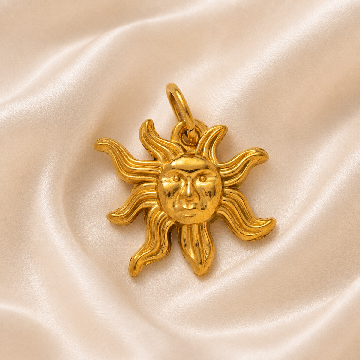 Daywatch Sun Charm styled on Moonveil warm cream silk