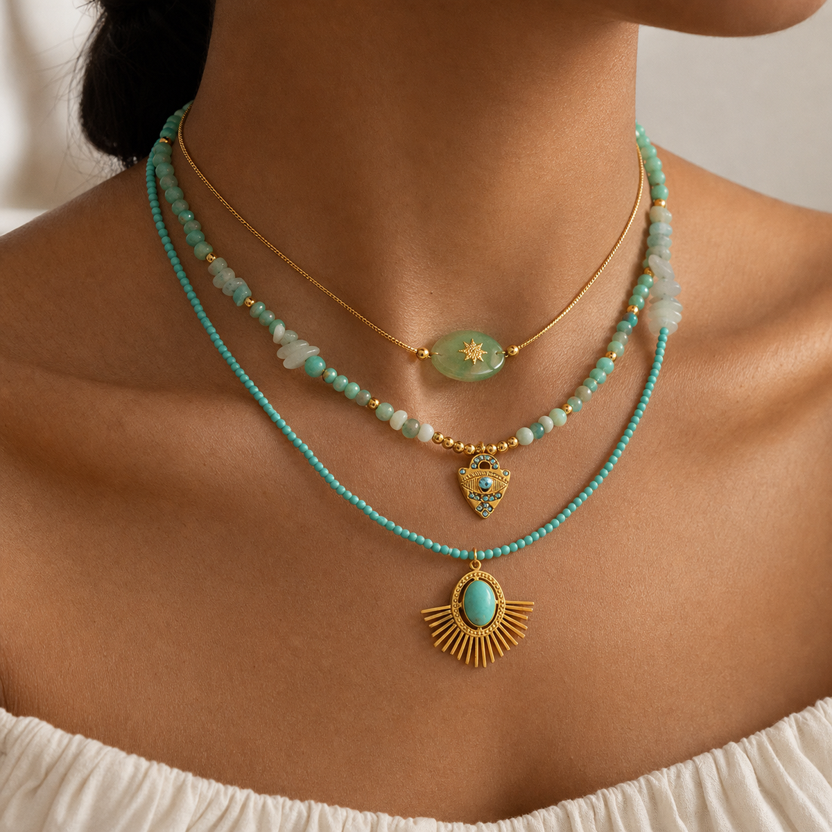 Emerald Ritual worn in a natural editorial portrait