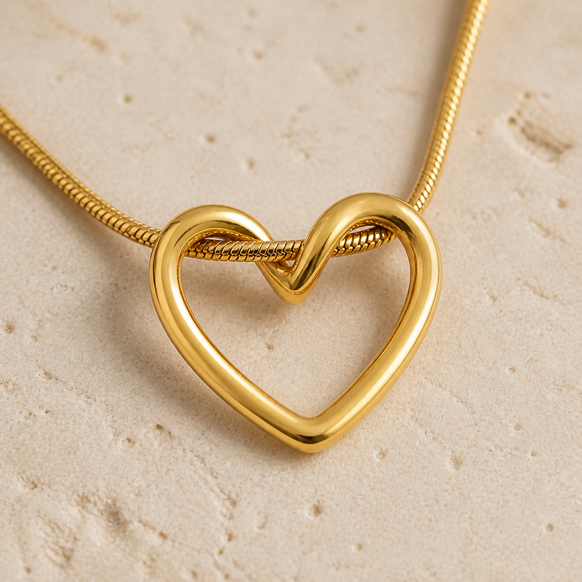 Close-up of the structure and finish of Tender Vow Necklace